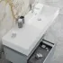 Lavabo sospeso in resina 120 cm vasca destra bianco lucido  Loto