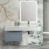 Lavabo sospeso in resina 120 cm vasca destra bianco lucido  Loto
