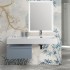 Lavabo sospeso in resina 120 cm vasca destra bianco lucido  Loto