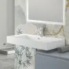 Lavabo sospeso in resina 120 cm bianco lucido  Flute