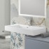 Lavabo sospeso in resina 120 cm bianco lucido  Flute