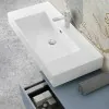 Lavabo sospeso in resina 120 cm bianco lucido  Flute