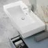 Lavabo sospeso in resina 120 cm bianco lucido  Flute