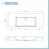Lavabo sospeso in resina 120 cm bianco lucido  Flute
