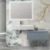 Lavabo sospeso in resina 120 cm bianco lucido  Flute