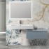 Lavabo sospeso in resina 120 cm bianco lucido  Flute