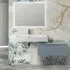 Lavabo sospeso in resina 120 cm bianco lucido  Flute