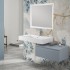 Lavabo sospeso in resina 120 cm bianco lucido  Flute