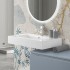 Lavabo sospeso in resina 100 cm bianco lucido  Lodi