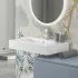 Lavabo sospeso in resina 100 cm bianco lucido  Lodi
