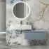 Lavabo sospeso in resina 100 cm bianco lucido  Lodi