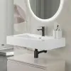Lavabo sospeso in resina 80 cm bianco lucido  Lodi