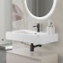 Lavabo sospeso in resina 80 cm bianco lucido  Lodi