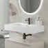 Lavabo sospeso in resina 80 cm bianco lucido  Lodi