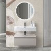 Lavabo sospeso in resina 80 cm bianco lucido  Lodi