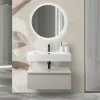 Lavabo sospeso in resina 80 cm bianco lucido  Lodi
