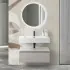 Lavabo sospeso in resina 80 cm bianco lucido  Lodi