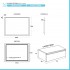 Mobile bagno sospeso 60 cm blu pastello lavabo 120 sinistro e specchio LED Iside