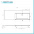 Mobile bagno sospeso 60 cm blu pastello lavabo 120 destro e specchio Iside
