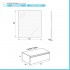 Mobile bagno sospeso 60 cm blu pastello lavabo 120 destro e specchio Iside