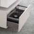 Mobile bagno sospeso 60 cm grigio perla lavabo 120 destro e specchio LED Iside