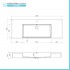 Mobile bagno 80 cm grigio perla lavabo 120 cm Flute e specchio LED Iside