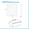 Mobile bagno 80 cm blu pastello lavabo sospeso 100 cm Lodi  e specchio Iside