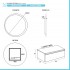 Mobile bagno 80 cm grigio perla lavabo sospeso 100 cm e specchio LED Iside