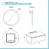 Mobile bagno 80 cm grigio perla lavabo sospeso e specchio LED Iside
