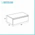 Cassettone sospeso bagno 80 cm grigio perla opaco  Iside