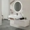 Cassettone sospeso bagno 80 cm grigio perla opaco  Iside