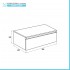 Cassettone sospeso bagno 60 cm blu pastello opaco  Iside