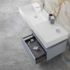 Cassettone sospeso bagno 60 cm blu pastello opaco  Iside