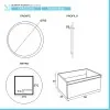 Mobile sospeso 80 cm blu pastello lavabo in resina e specchio LED Iside