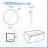 Mobile sospeso 80 cm blu pastello lavabo in resina e specchio LED Iside