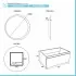 Mobile sospeso 80 cm blu pastello lavabo in resina e specchio LED Iside