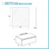 Mobile sospeso 80 cm blu pastello doppia base lavabo e specchio Iside