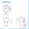Sanitari tradizionali scarico a terra per bagno completo e lavabo con colonna Clara