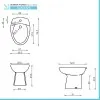 Sanitari tradizionali scarico a terra per bagno completo e lavabo con colonna Clara