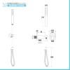 Kit doccia incasso cromato completo di soffione 25 cm inox e kit doccetta Recta