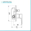 Set doccia tondo Prima braccio 40 cm + soffione 20 cm + Miscelatore e kit doccia