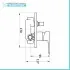 Set doccia tondo Prima braccio 40 cm + soffione 20 cm + Miscelatore e kit doccia