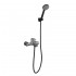 Miscelatore vasca nichel nero satinato con duplex e kit doccia serie  Lizzy
