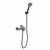 Miscelatore vasca nichel nero satinato con duplex e kit doccia serie  Lizzy