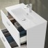 Mobile bagno sospeso 80 bianco con colonna pensile 150  Martha
