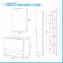 Mobile bagno sospeso 80 rovere tropea con pensile 150 lavabo e specchio  Martha