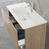 Mobile bagno sospeso 80 rovere tropea con pensile 150 lavabo e specchio  Martha