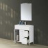 Mobiletto bagno da terra 80 bianco con lavabo e specchio LED  Martha