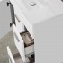 Mobiletto bagno da terra 80 bianco con lavabo e specchio LED  Martha