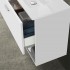 Mobile bagno sospeso 80 bianco con lavabo e specchio LED  Martha